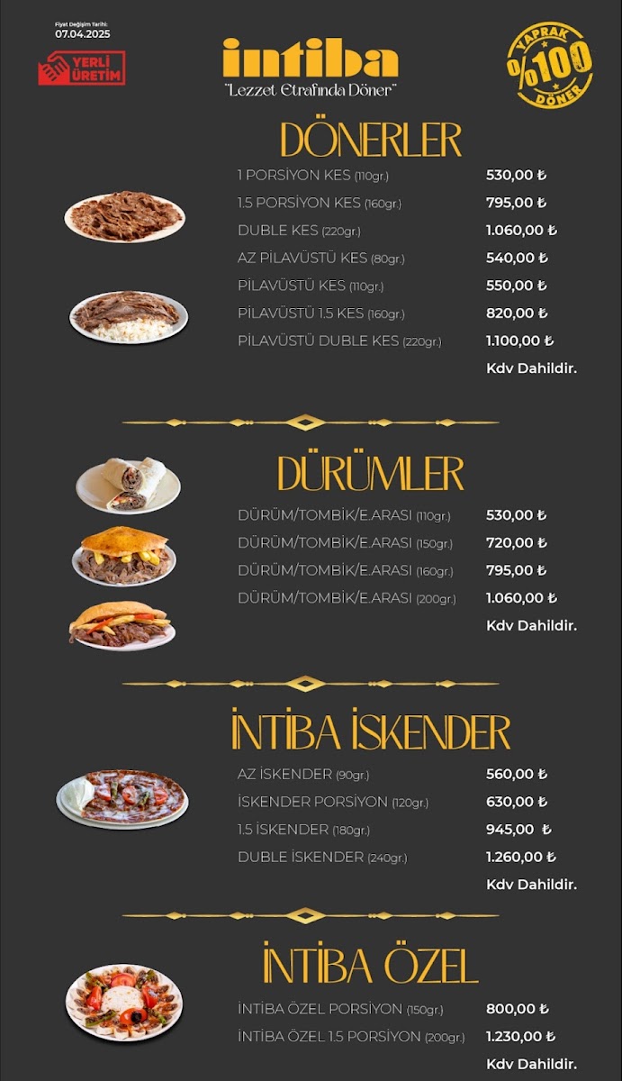 Menu Intiba Döner-2