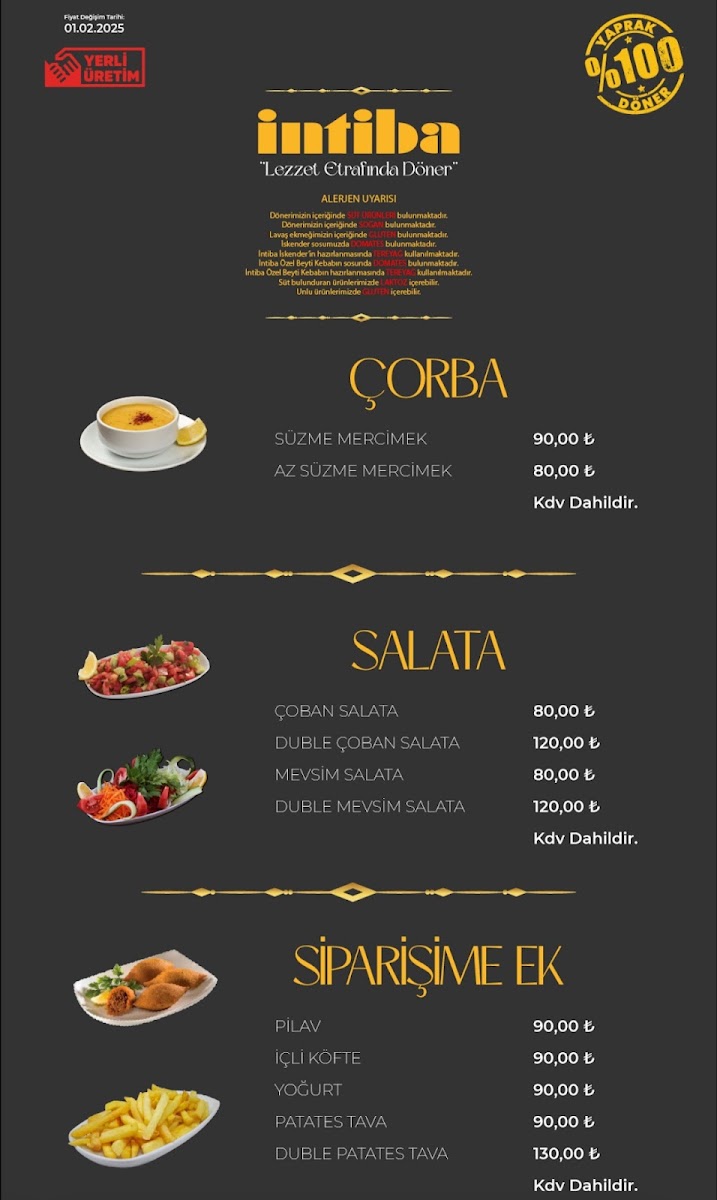 Menu Intiba Döner-5