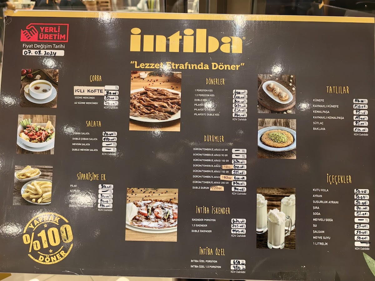Menu Intiba Döner-7