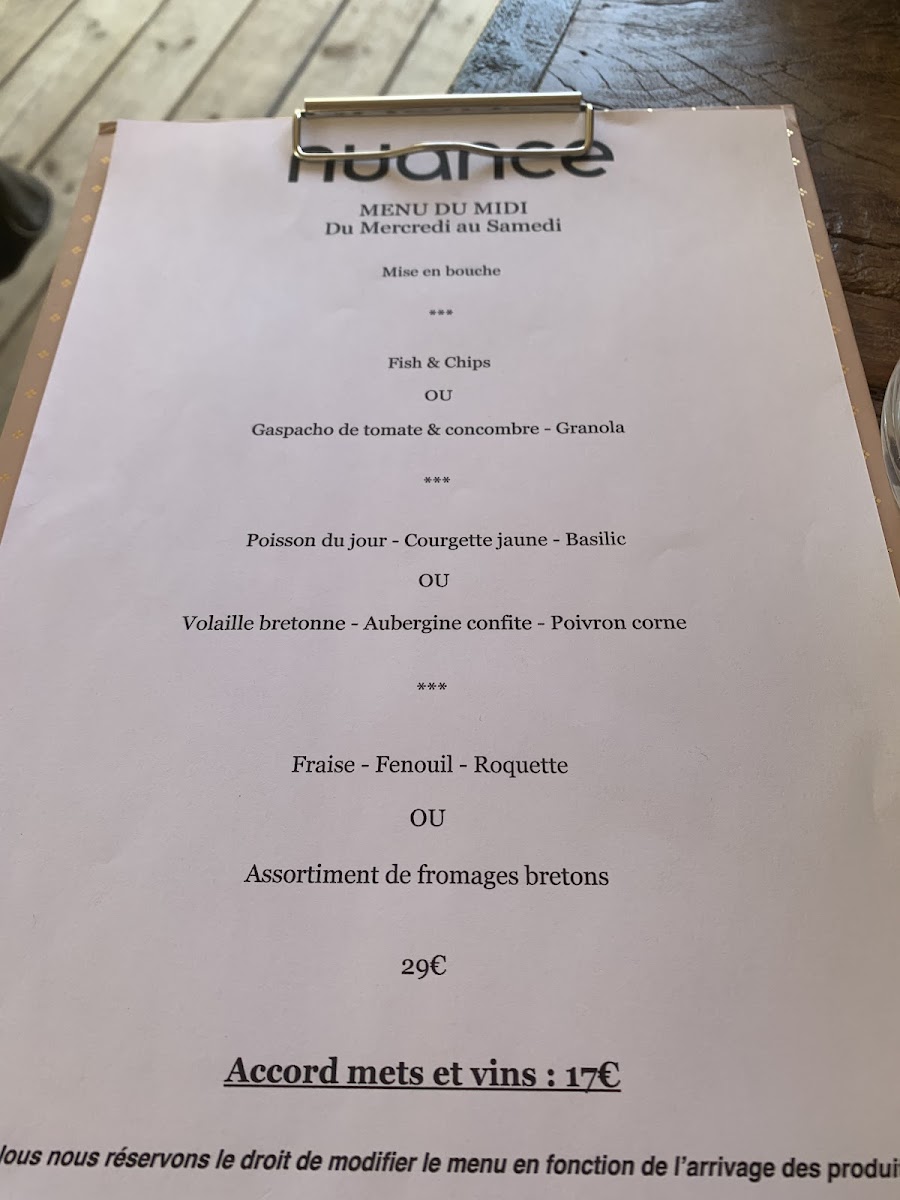 Menu Nuance Restaurant Plomeur-4