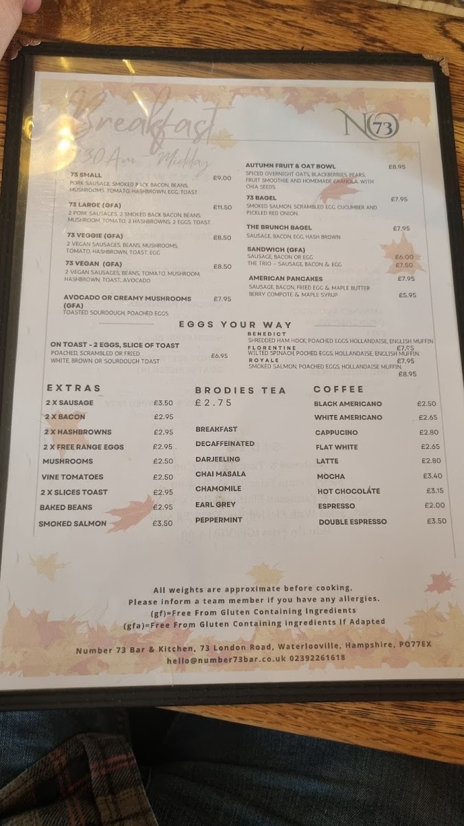 Menu Number 73 Bar And Kitchen-5