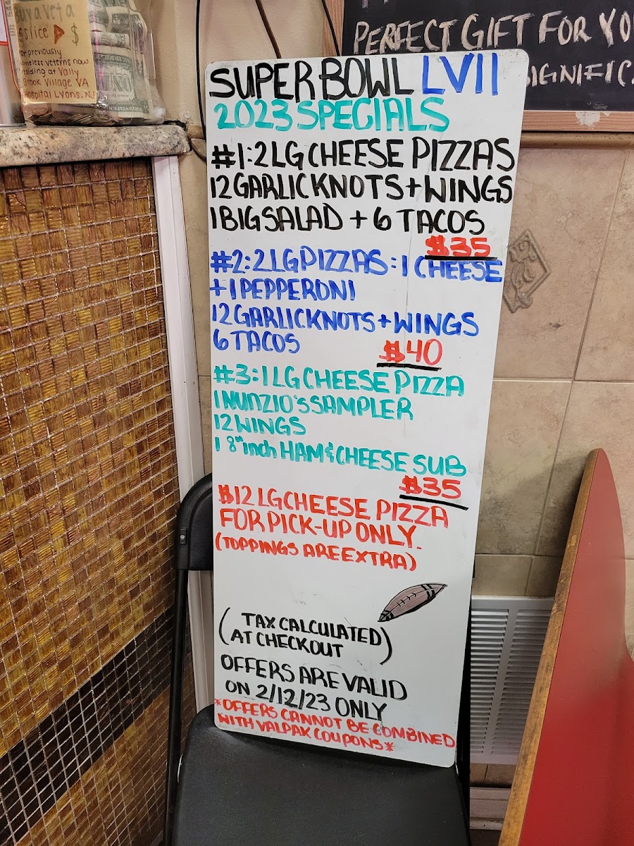 Menu Nunzio's Pizza-2
