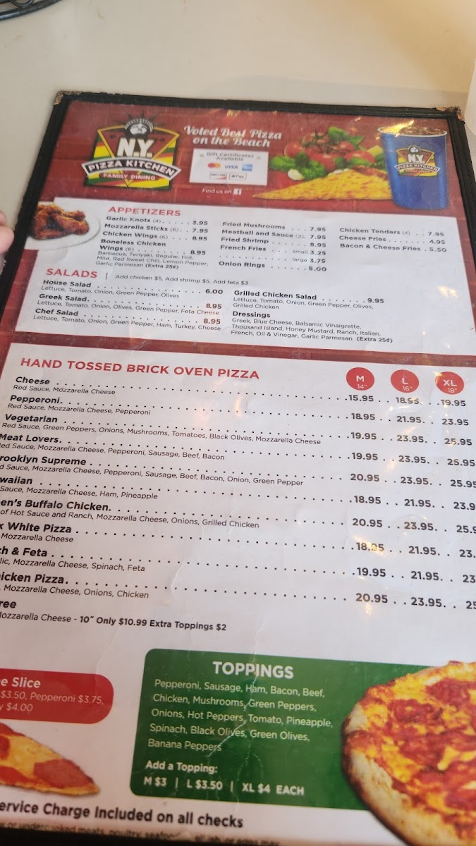 Menu Ny Pizza Kitchen Ocean Blvd-3