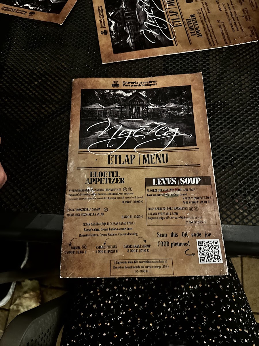 Menu Nyereg Étterem-8