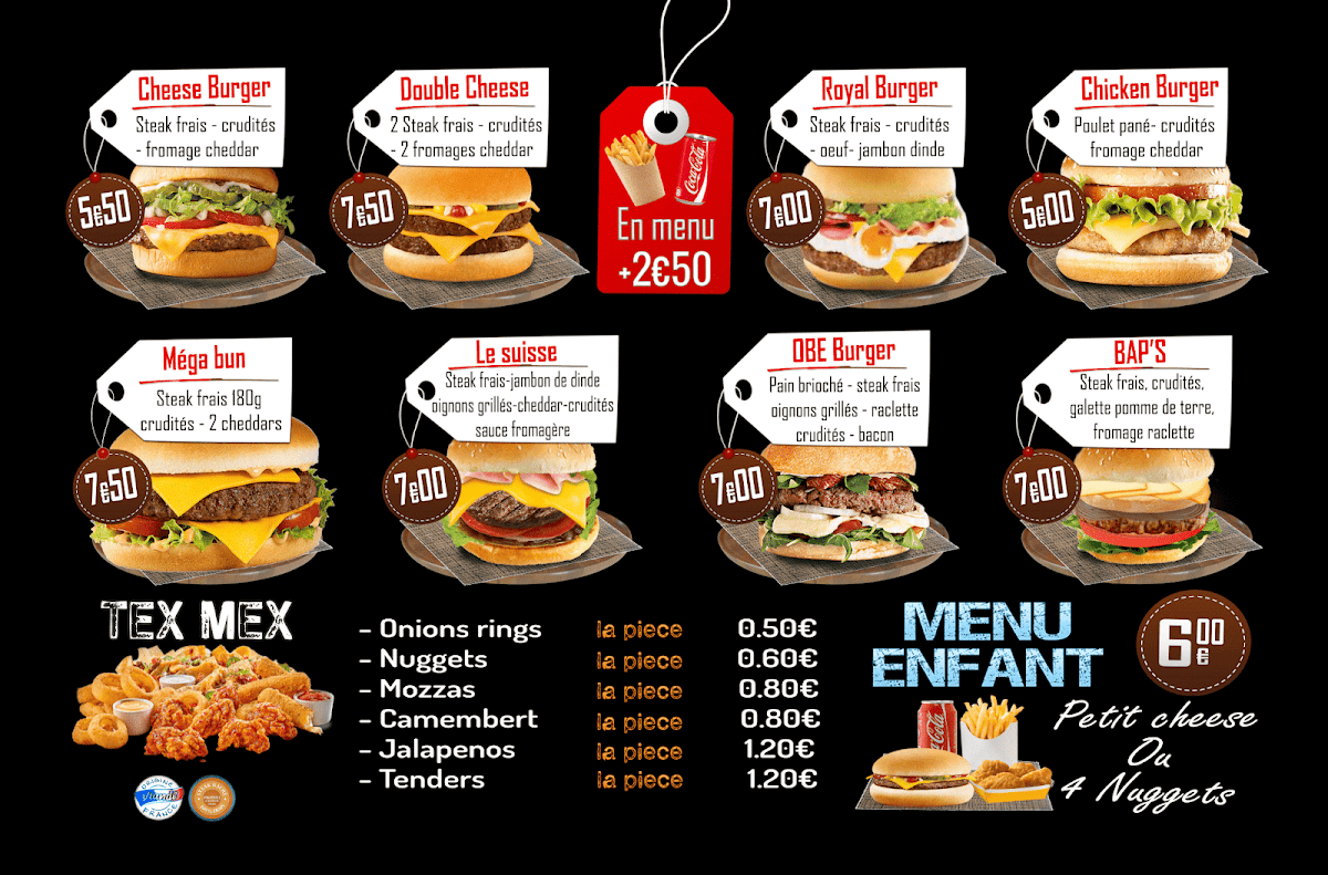 Menu O B E- Tacos - Kebab - Aix Les Bains 73100-4