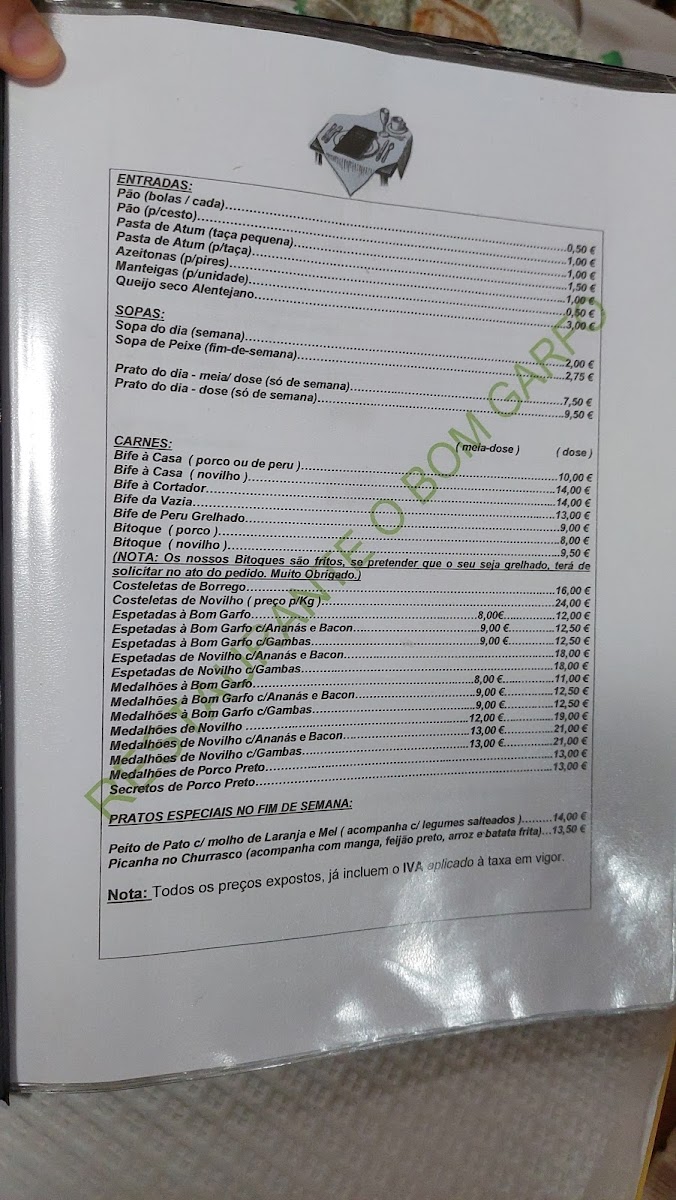 Menu O Bom Garfo-1