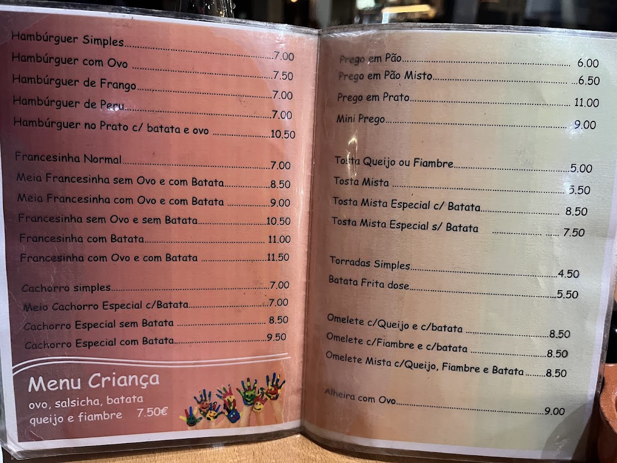 Menu O Faria Das Francesinhas-1