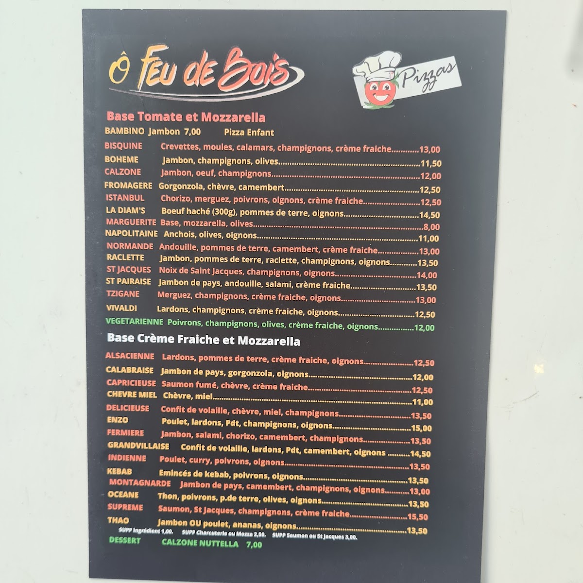 Menu Ô Feu De Bois-1