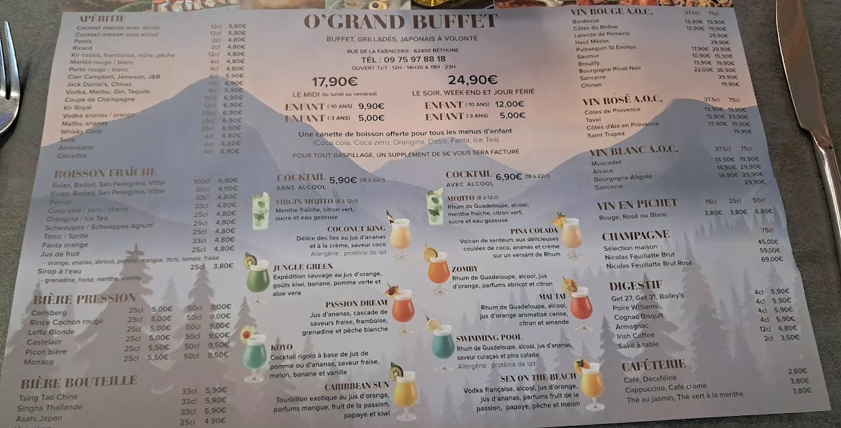 Menu Ô Grand Buffet-1