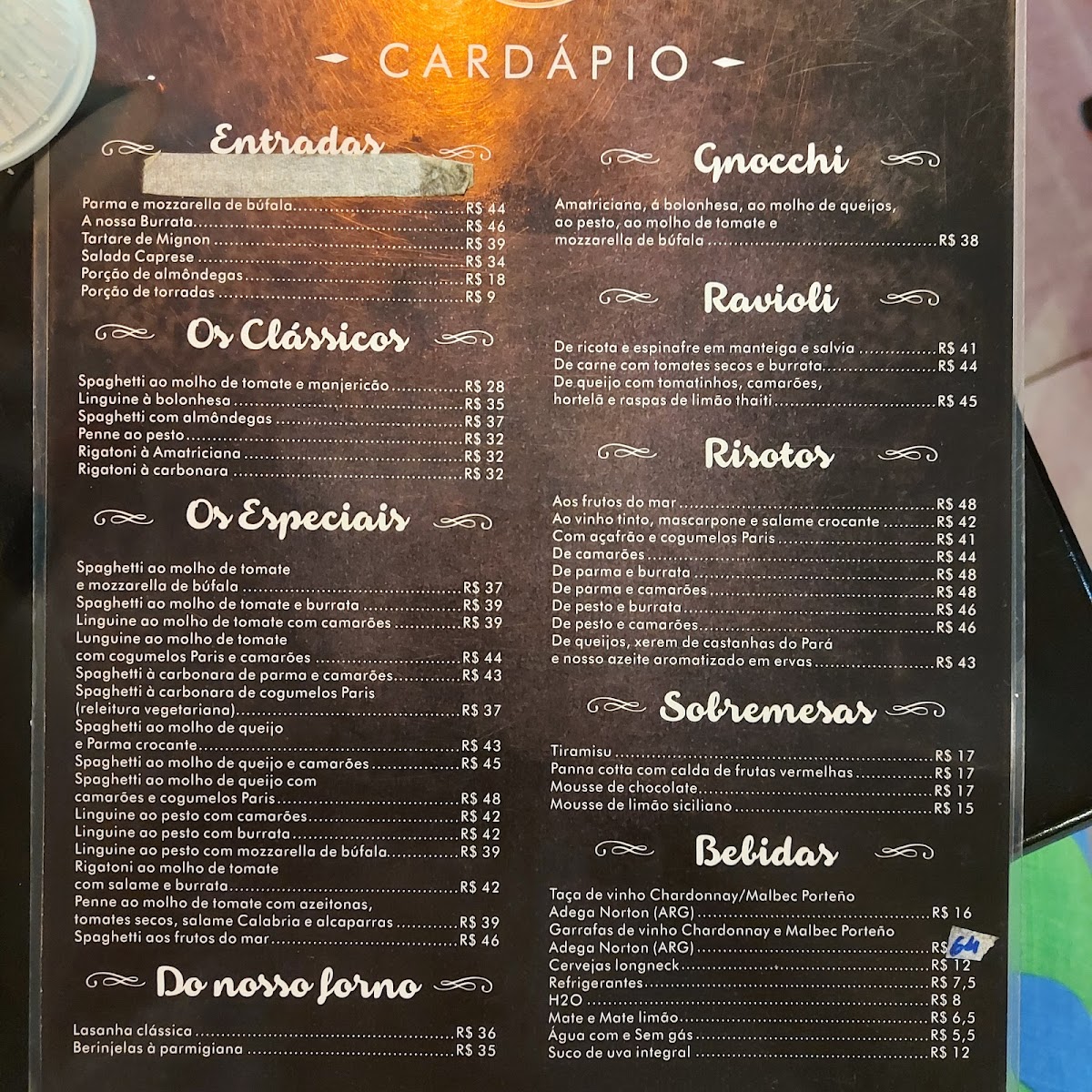Menu O Macarrao - Restaurante Italiano-1