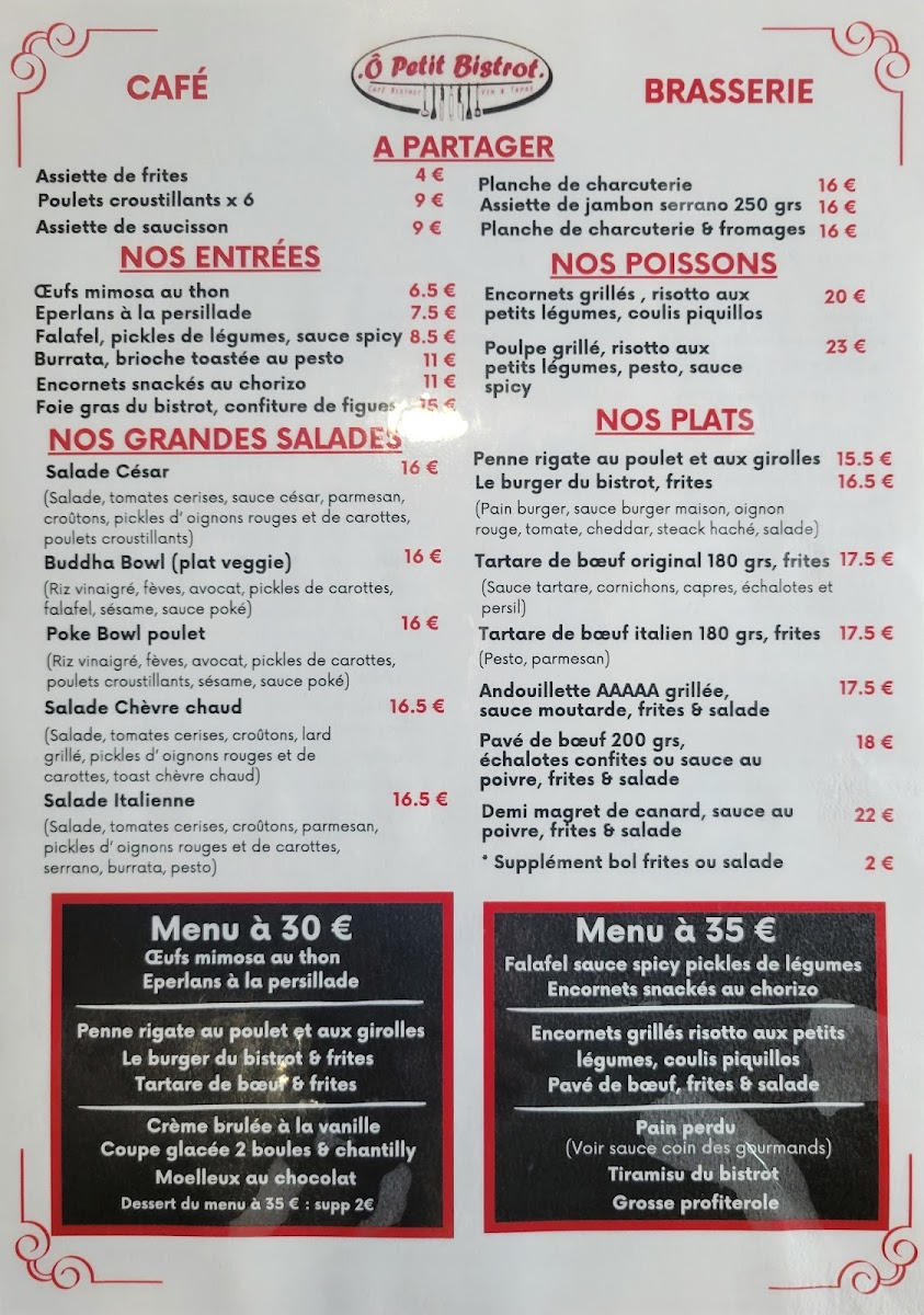 Menu O Petit Bistrot Cadaujac-2