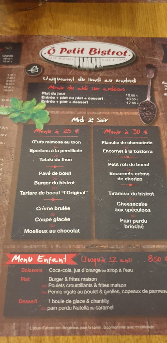 Menu O Petit Bistrot Cadaujac-8