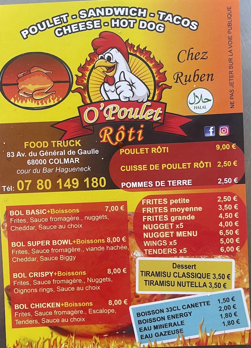 Menu O Poulet Roti Colmar-2