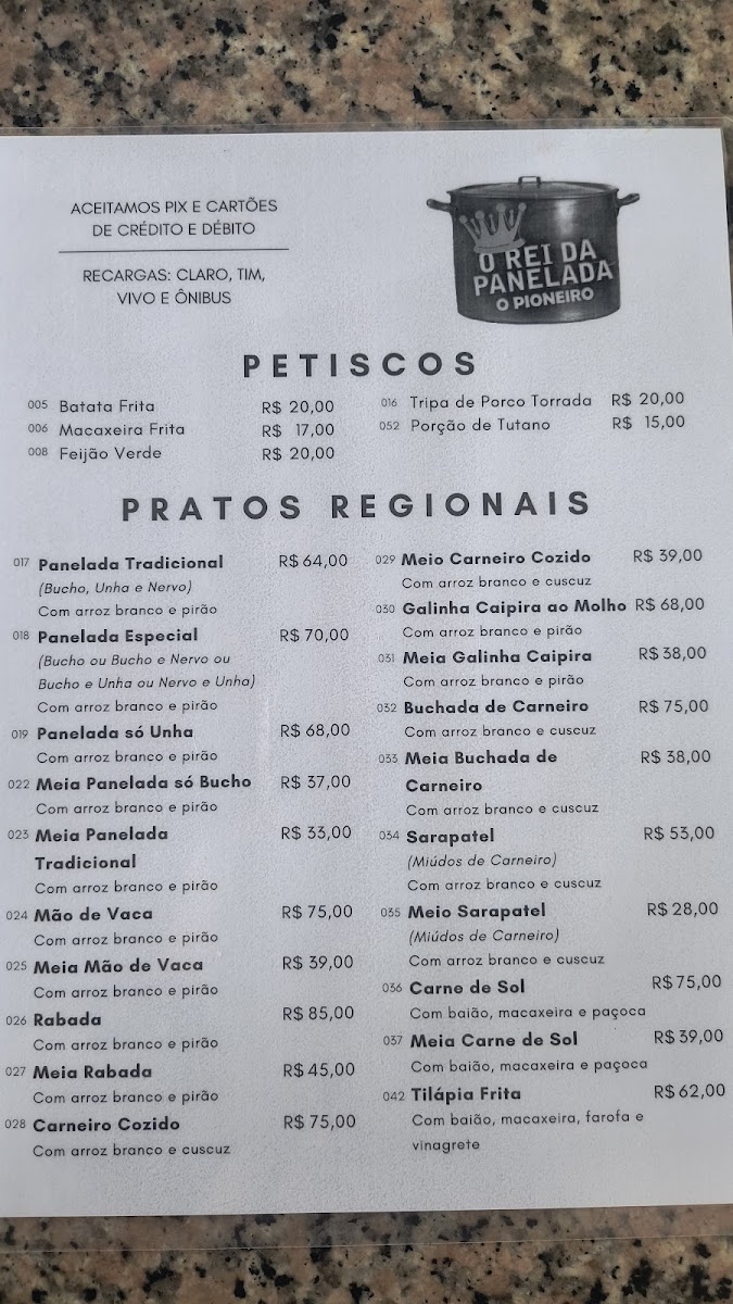 Menu O Rei Da Panelada-2