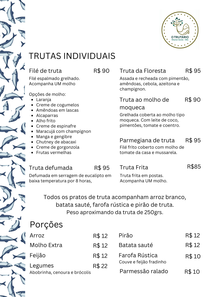 Menu O Trutário - Gastronomia E Turismo-1