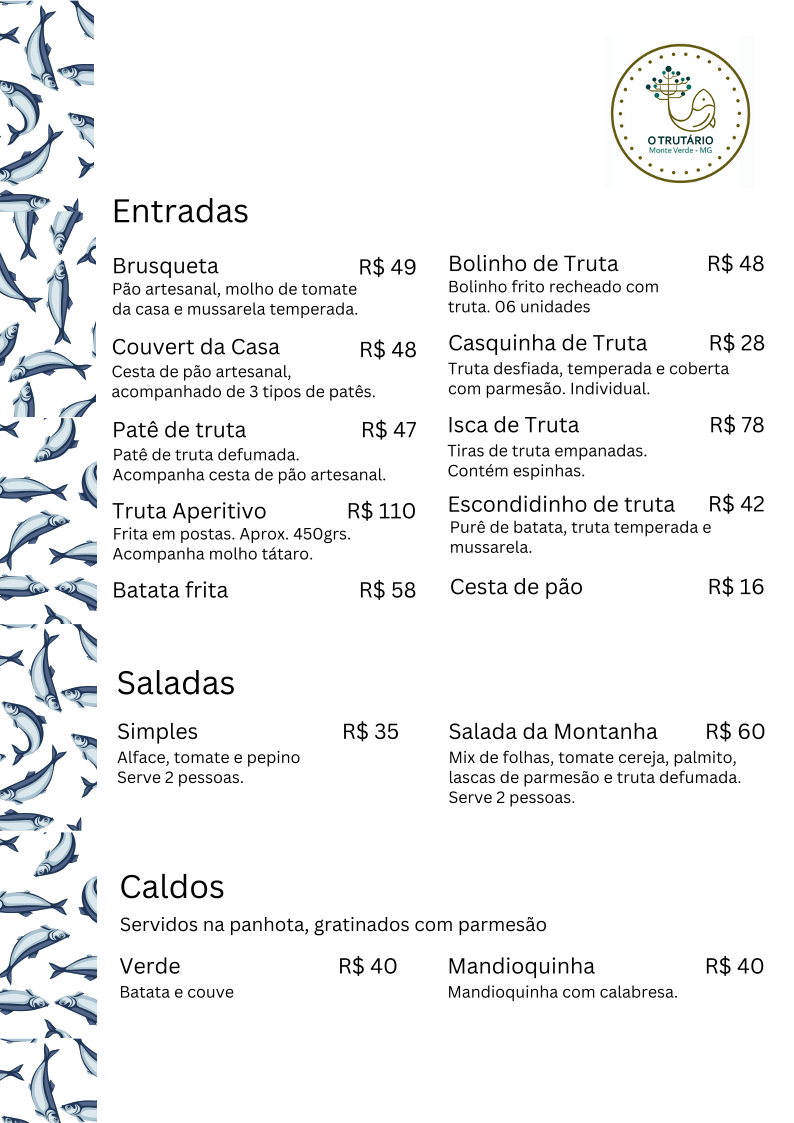 Menu O Trutário - Gastronomia E Turismo-2