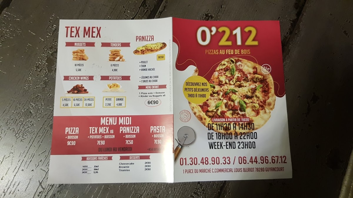 Menu O'212 Salon De The Crêperie Pizza Feu De Bois-2