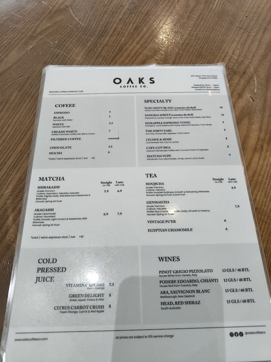 Menu Oaks Coffee Co.-10