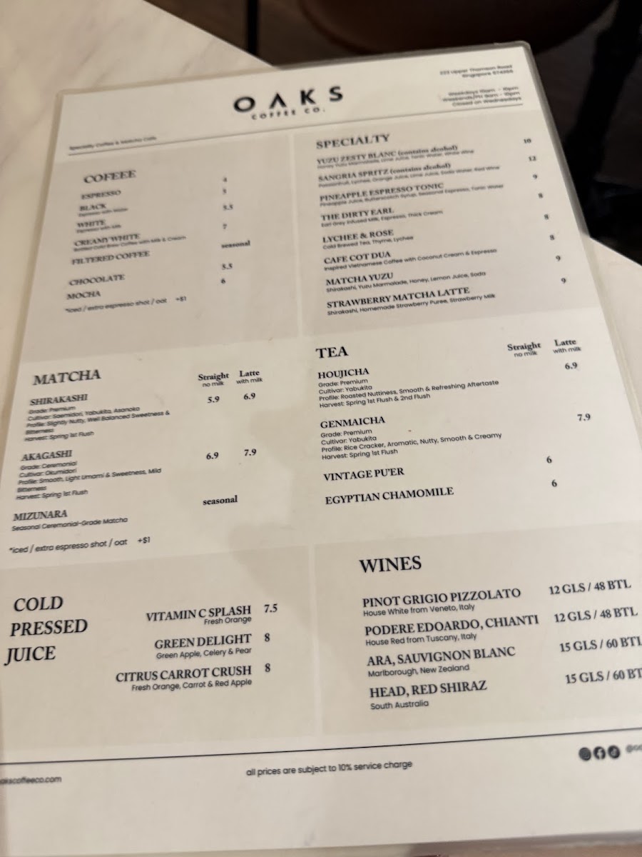 Menu Oaks Coffee Co.-6