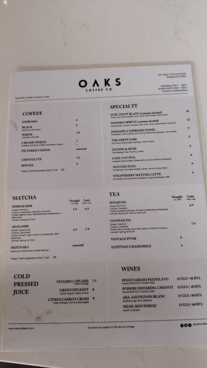 Menu Oaks Coffee Co.-8