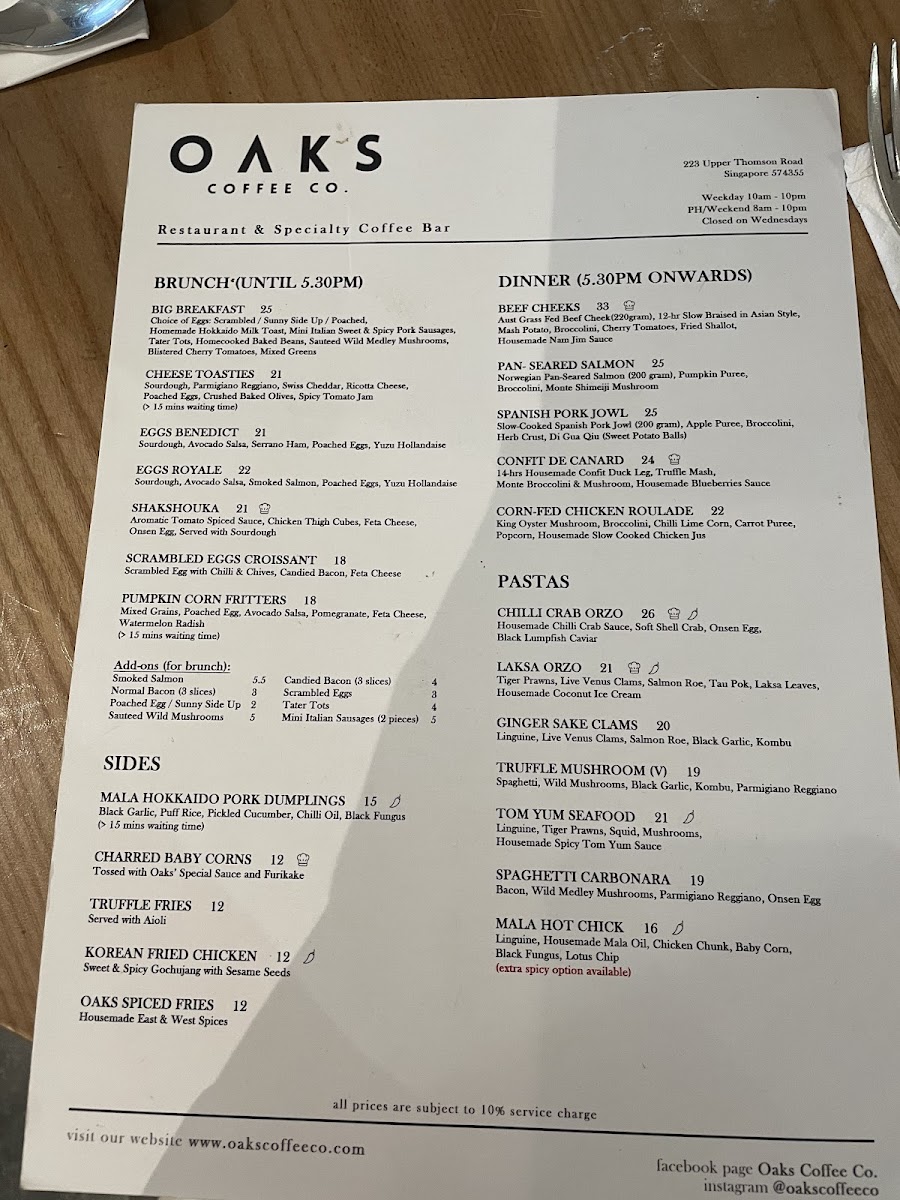 Menu Oaks Coffee Co.-9