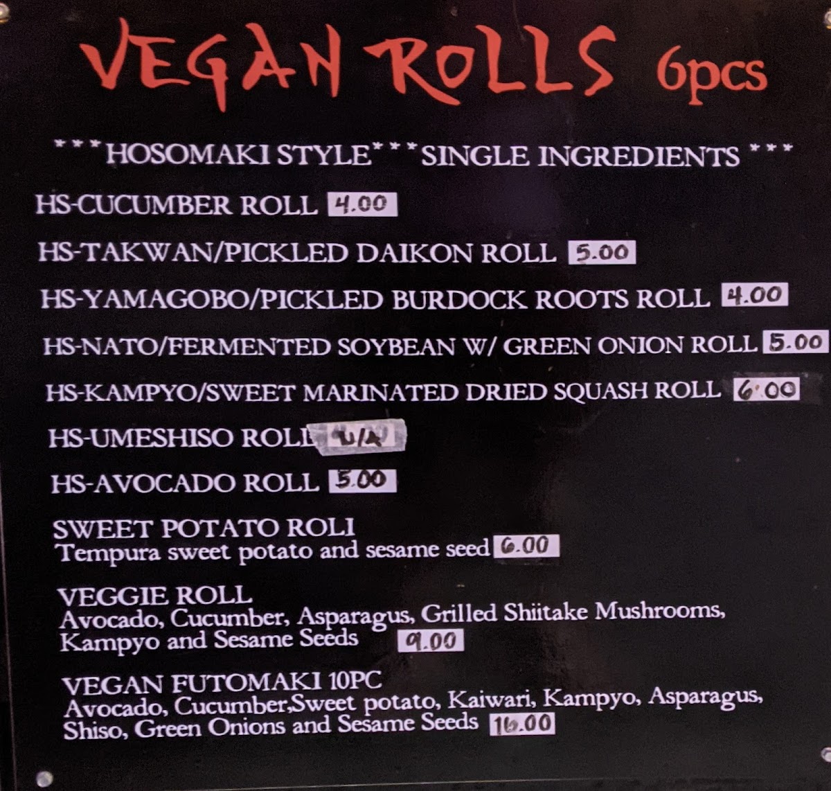 Menu Oao Sushi Go-5