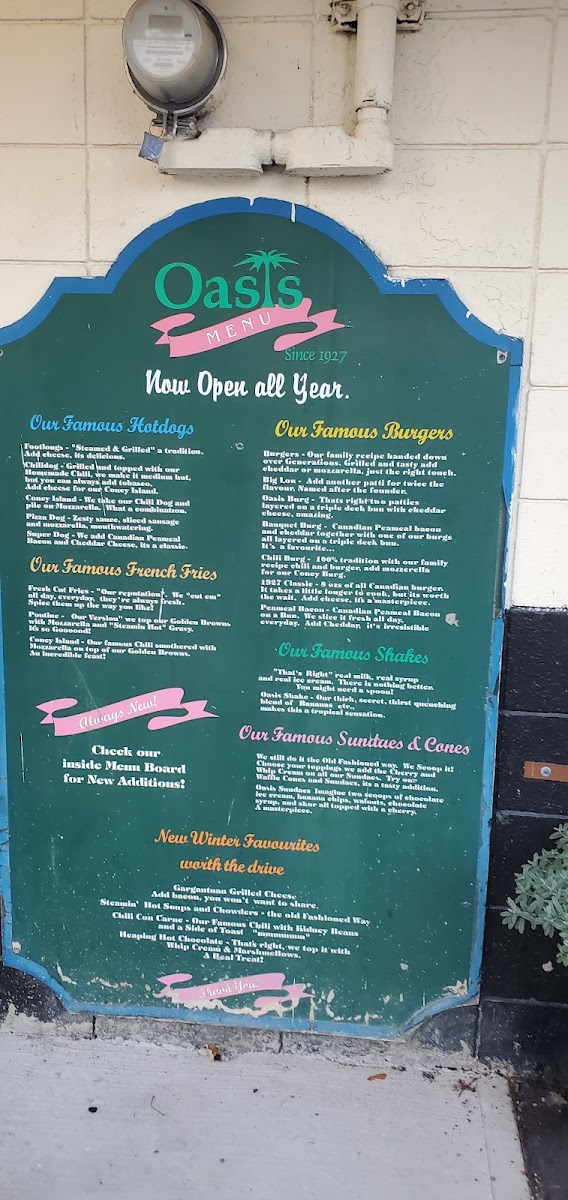 Menu Oasis Drive-In-10