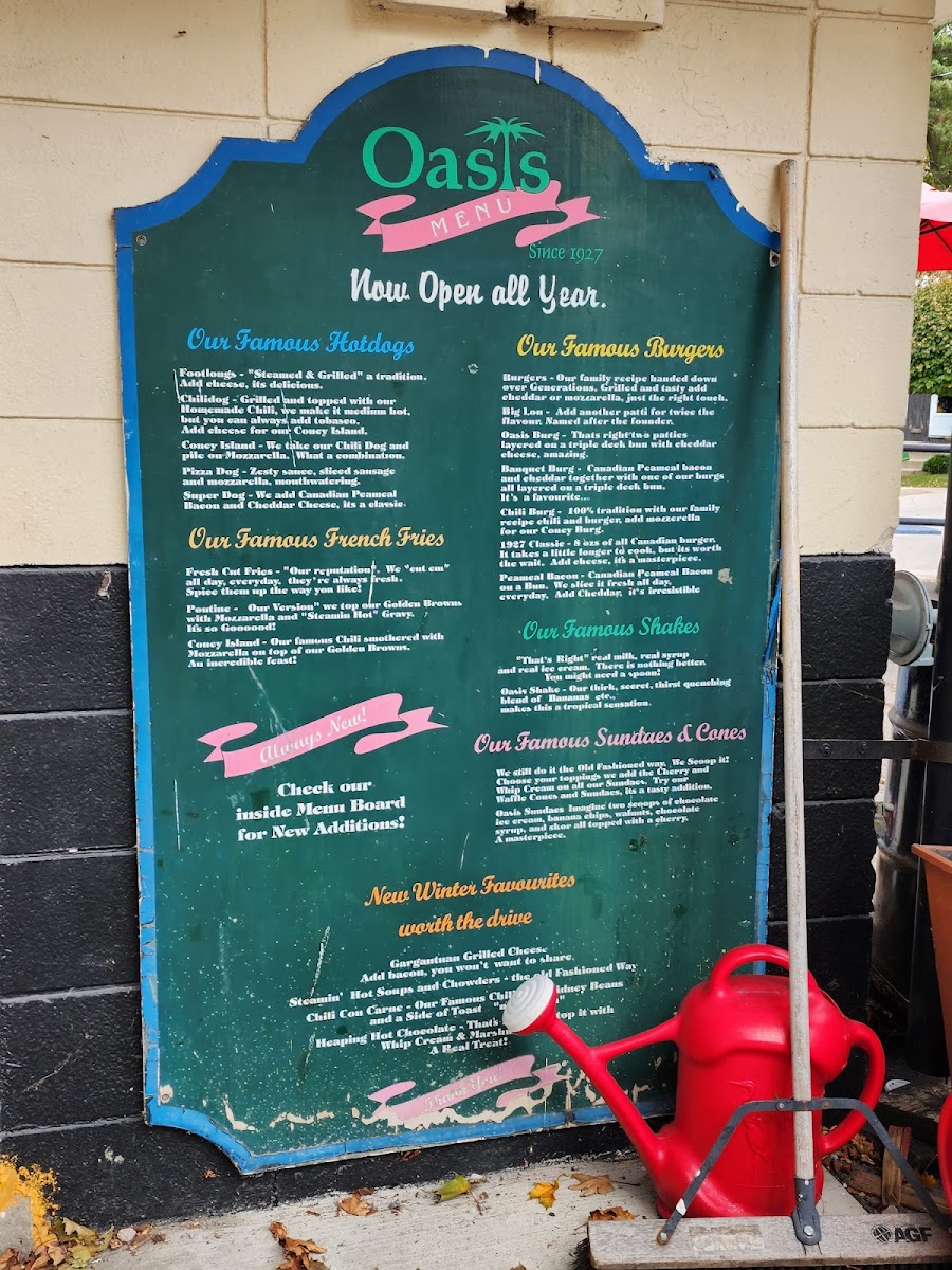 Menu Oasis Drive-In-4