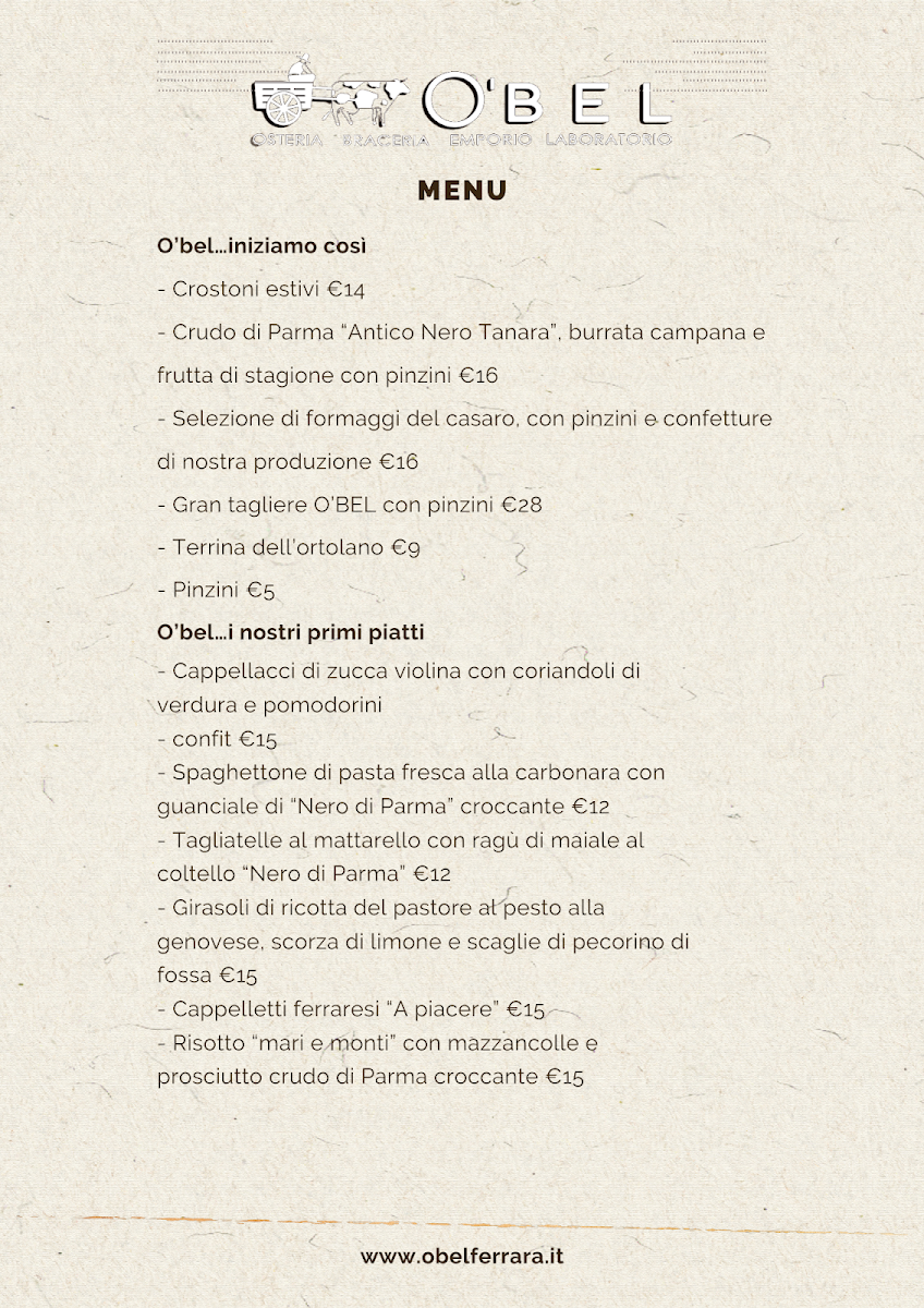 Menu O'bel Osteria Braceria Laboratorio-3