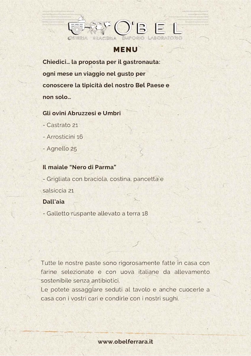 Menu O'bel Osteria Braceria Laboratorio-5