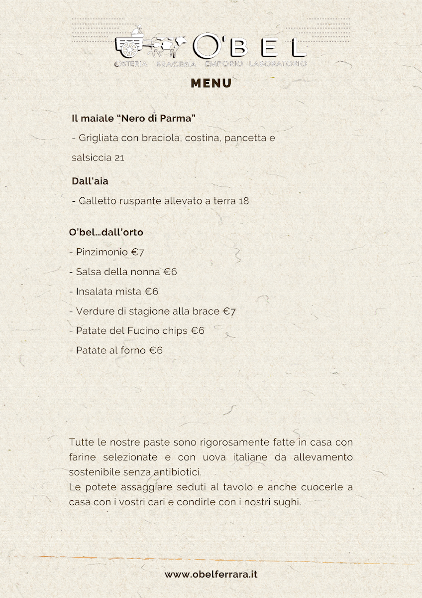 Menu O'bel Osteria Braceria Laboratorio-7