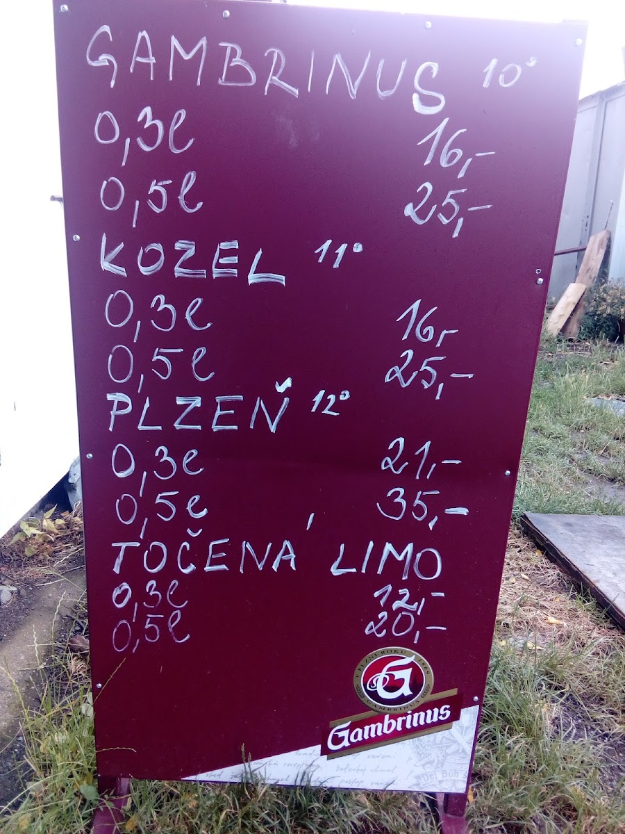 Menu Občerstvení U Hřiště (Beer Garden U Hřiště)-3