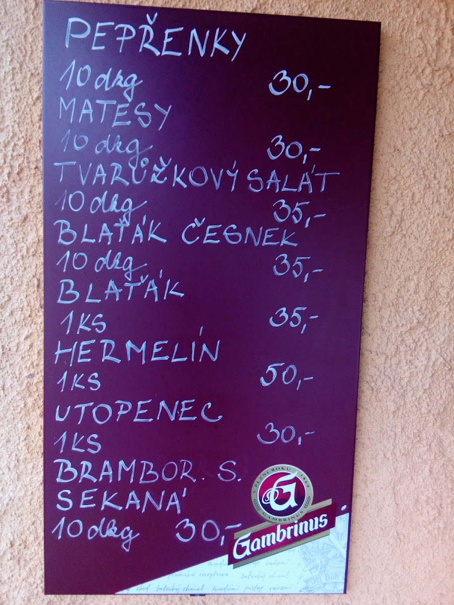 Menu Občerstvení U Hřiště (Beer Garden U Hřiště)-4