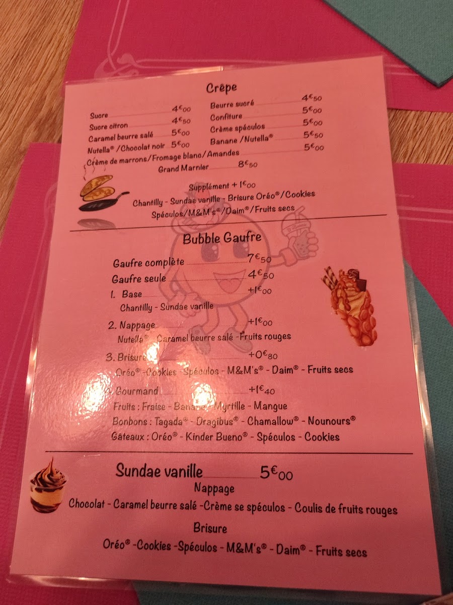 Menu O'bubble-8