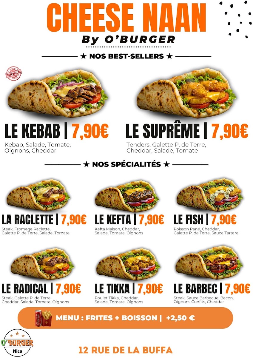 Menu O'burger Nice-2