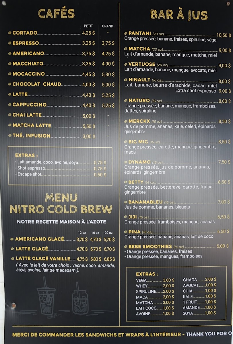 Menu Ocafé - Vieux Tremblant-1