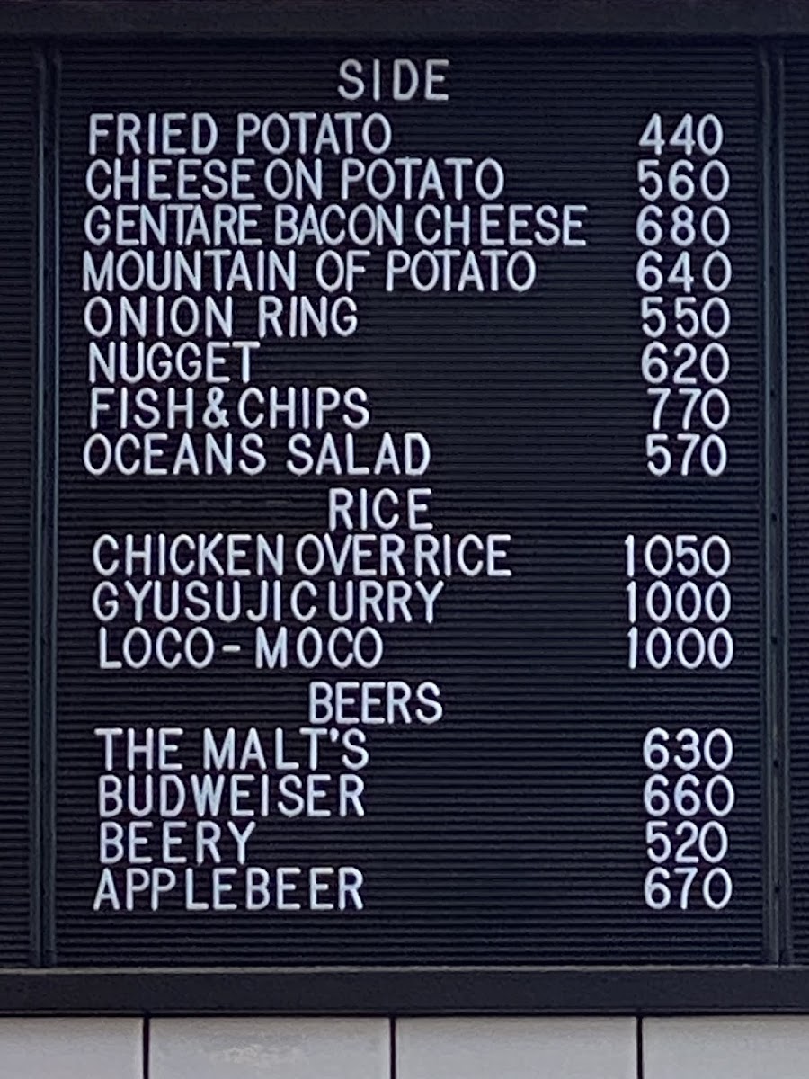 Menu Ocean's Diner-3