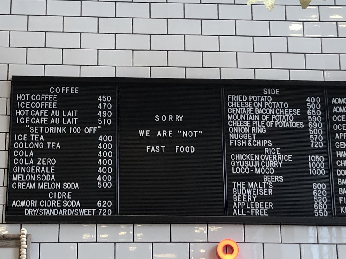 Menu Ocean's Diner-7