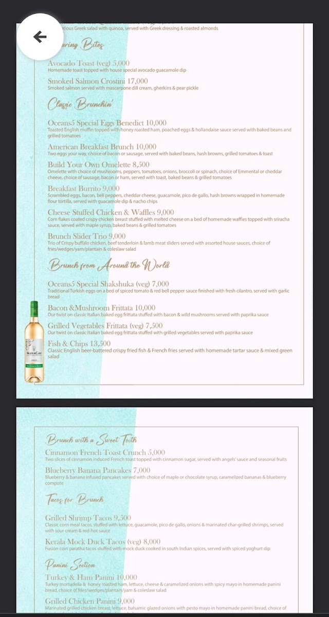 Menu Oceans5-1