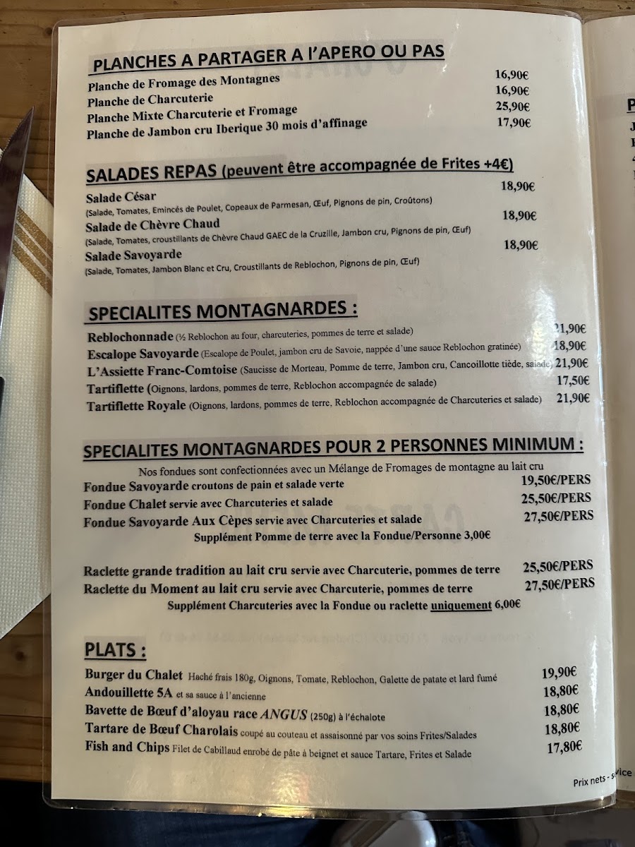 Menu O'chalet-4