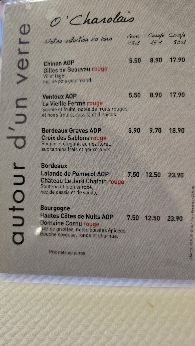Menu O'charolais-8