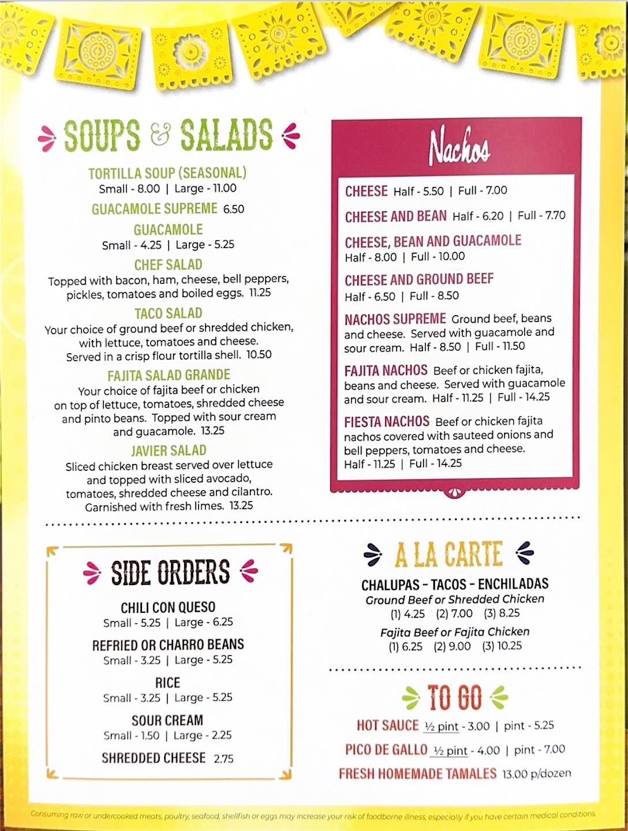 Menu Ochoa's Cafe-1