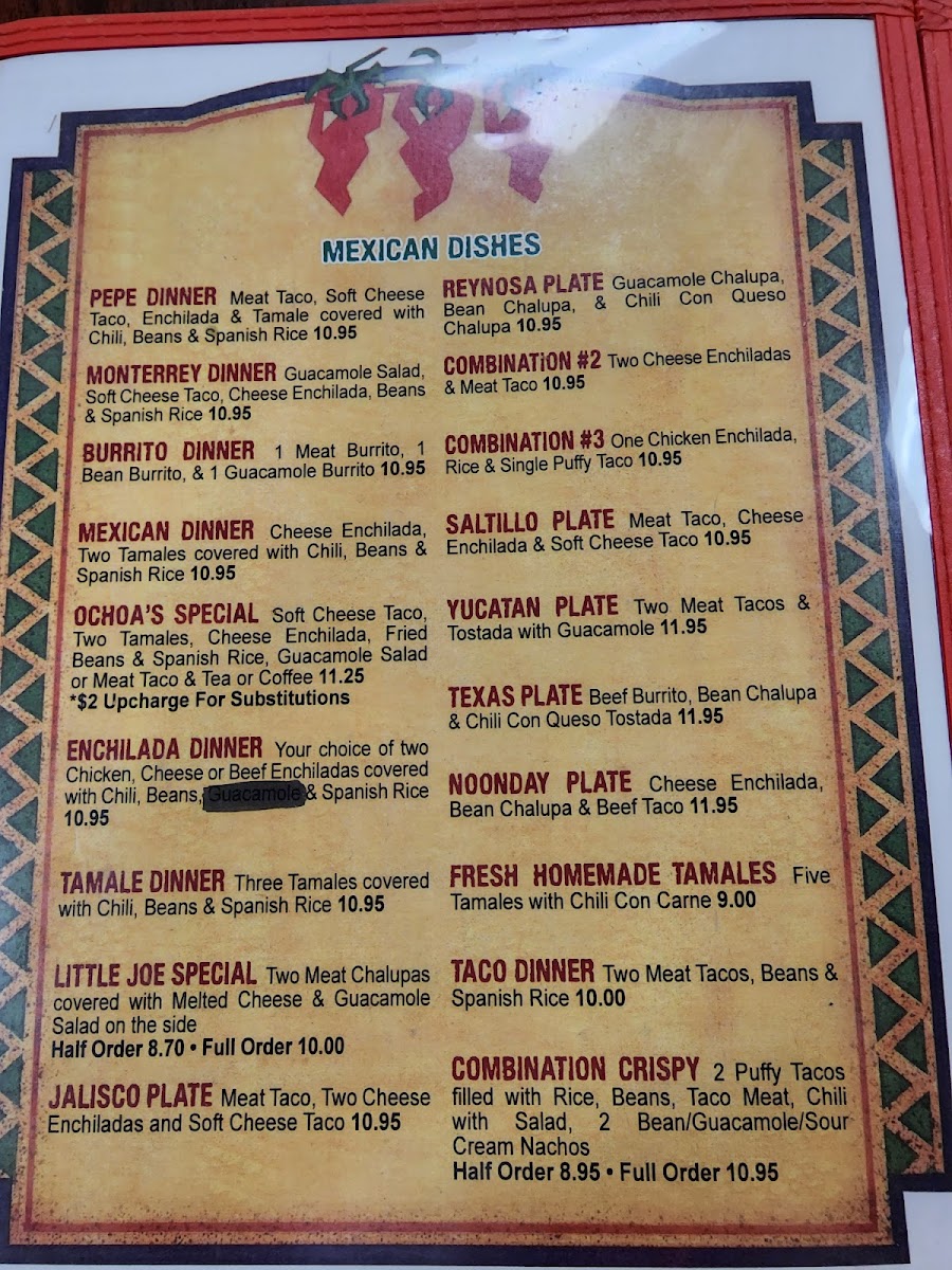 Menu Ochoa's Cafe-10