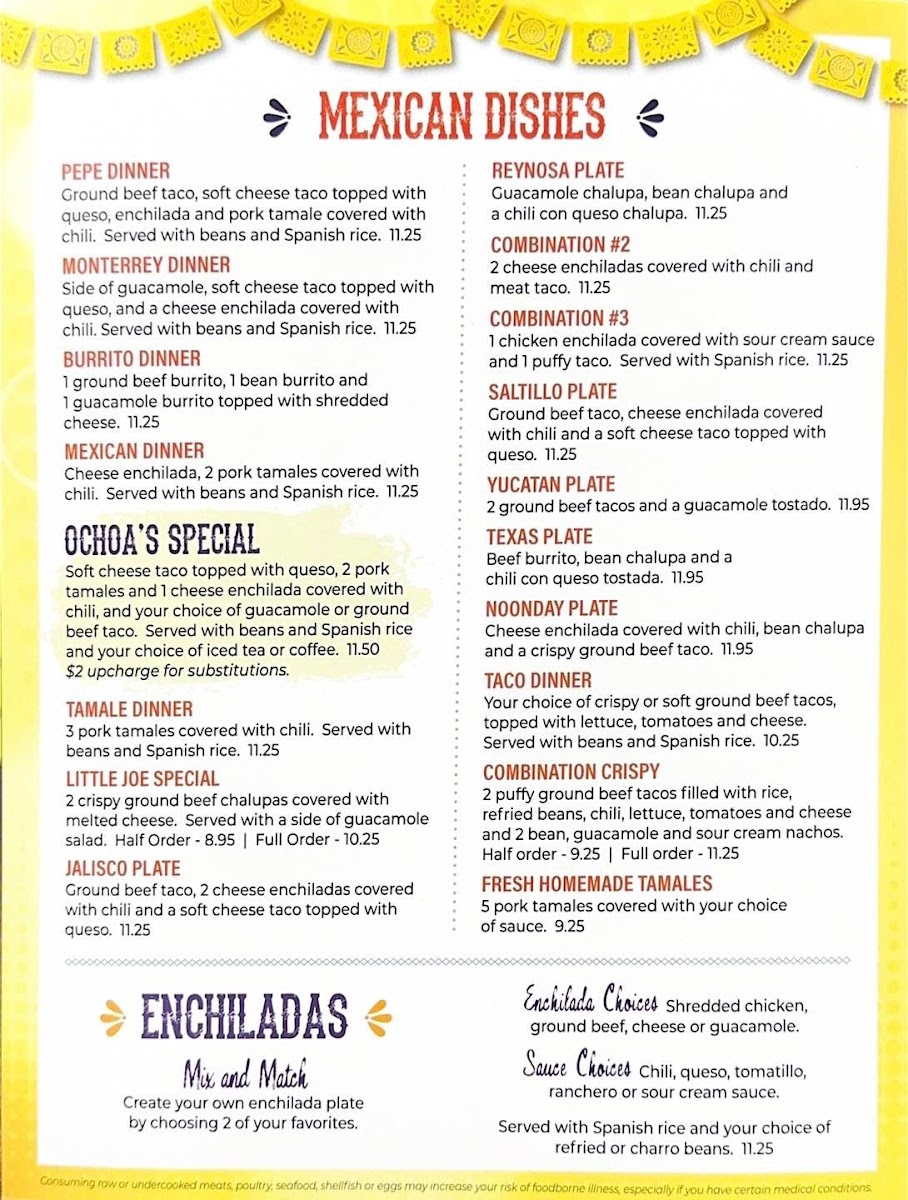 Menu Ochoa's Cafe-3