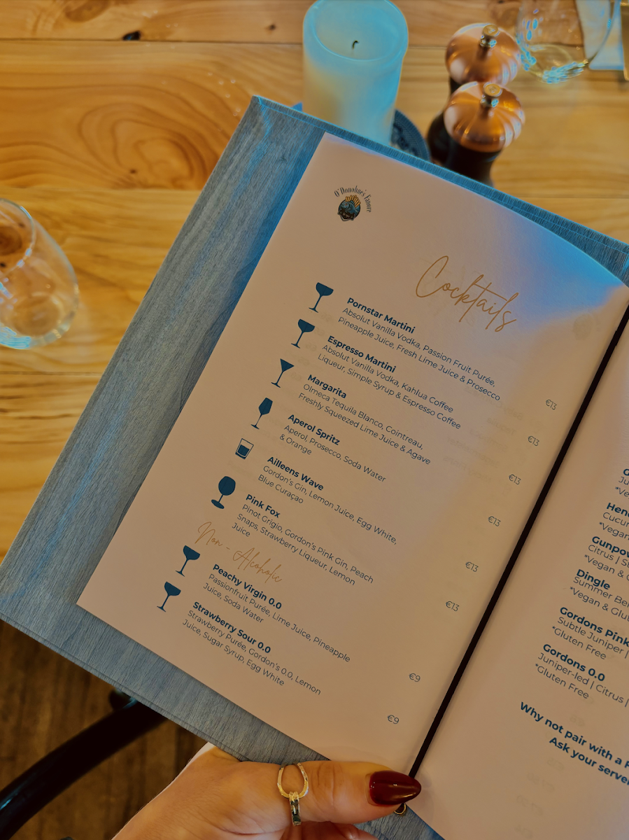 Menu O'donohues Pub-4