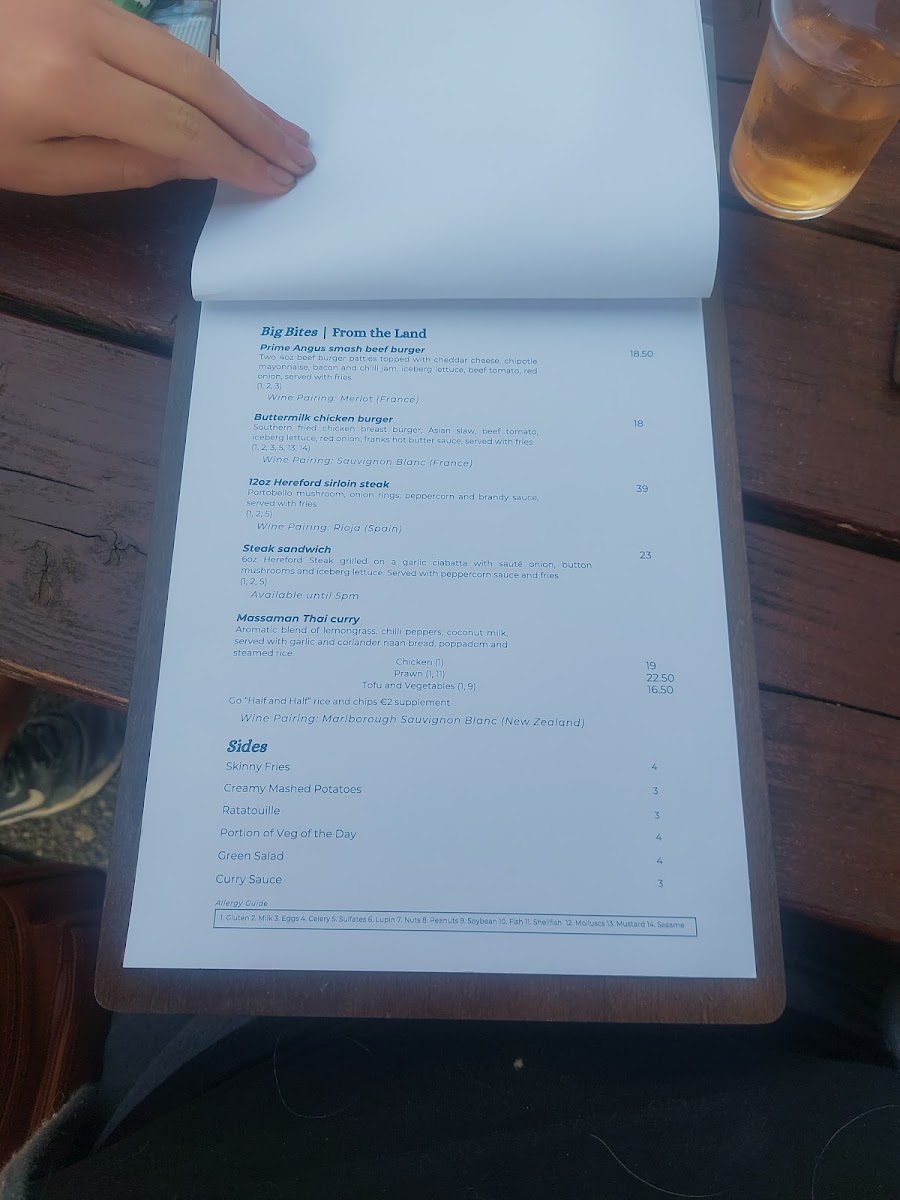 Menu O'donohues Pub-9