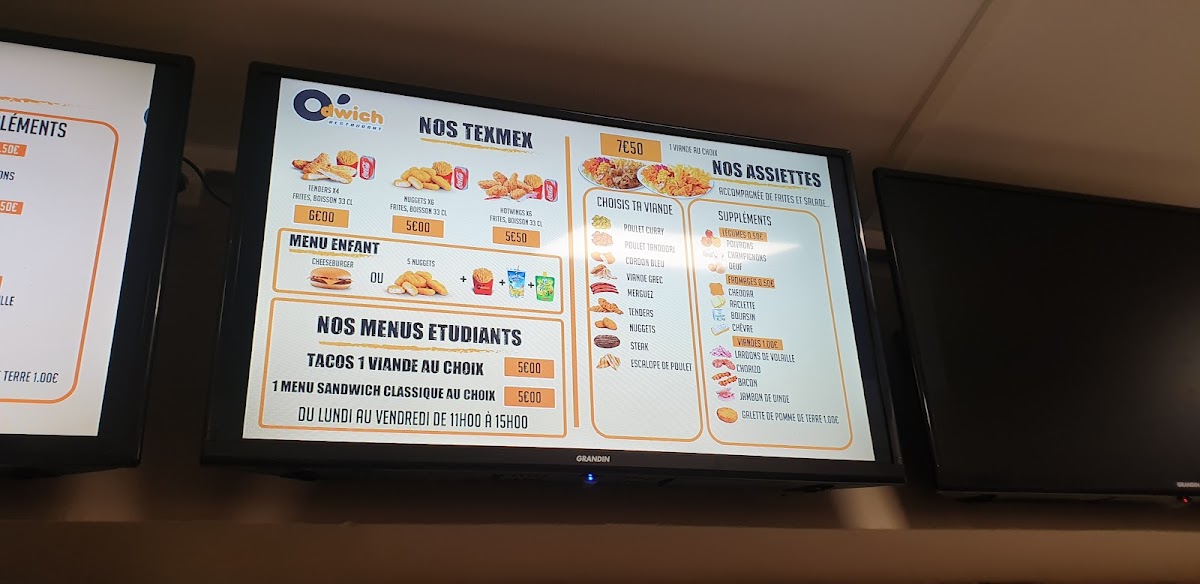 Menu O'dwich Melun 77-10