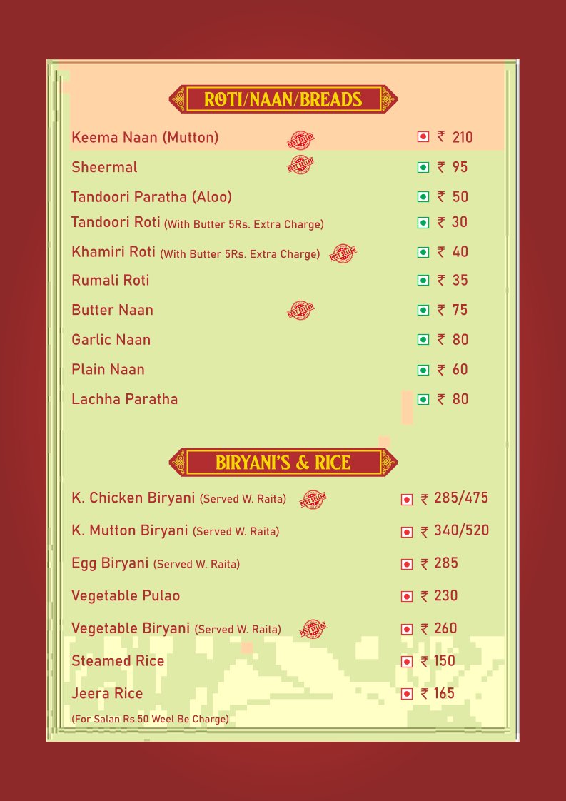 Menu हाउस Of K Best Non-Veg Restaurant In Gwalior-2