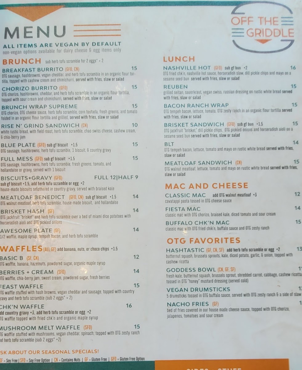 Menu Off The Griddle-2