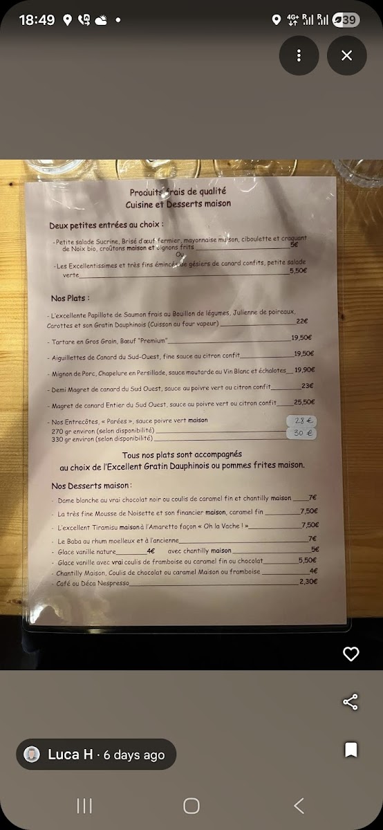 Menu Oh La Vache !-10